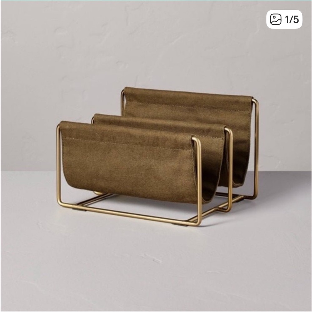 Hearth & Hand Brass & Canvas
Mail Organizer Olive NEW